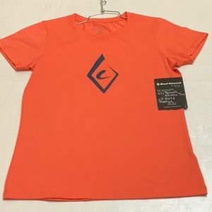 Black Diamond W BRUSHSTROKE TEE - Papaya (orange)